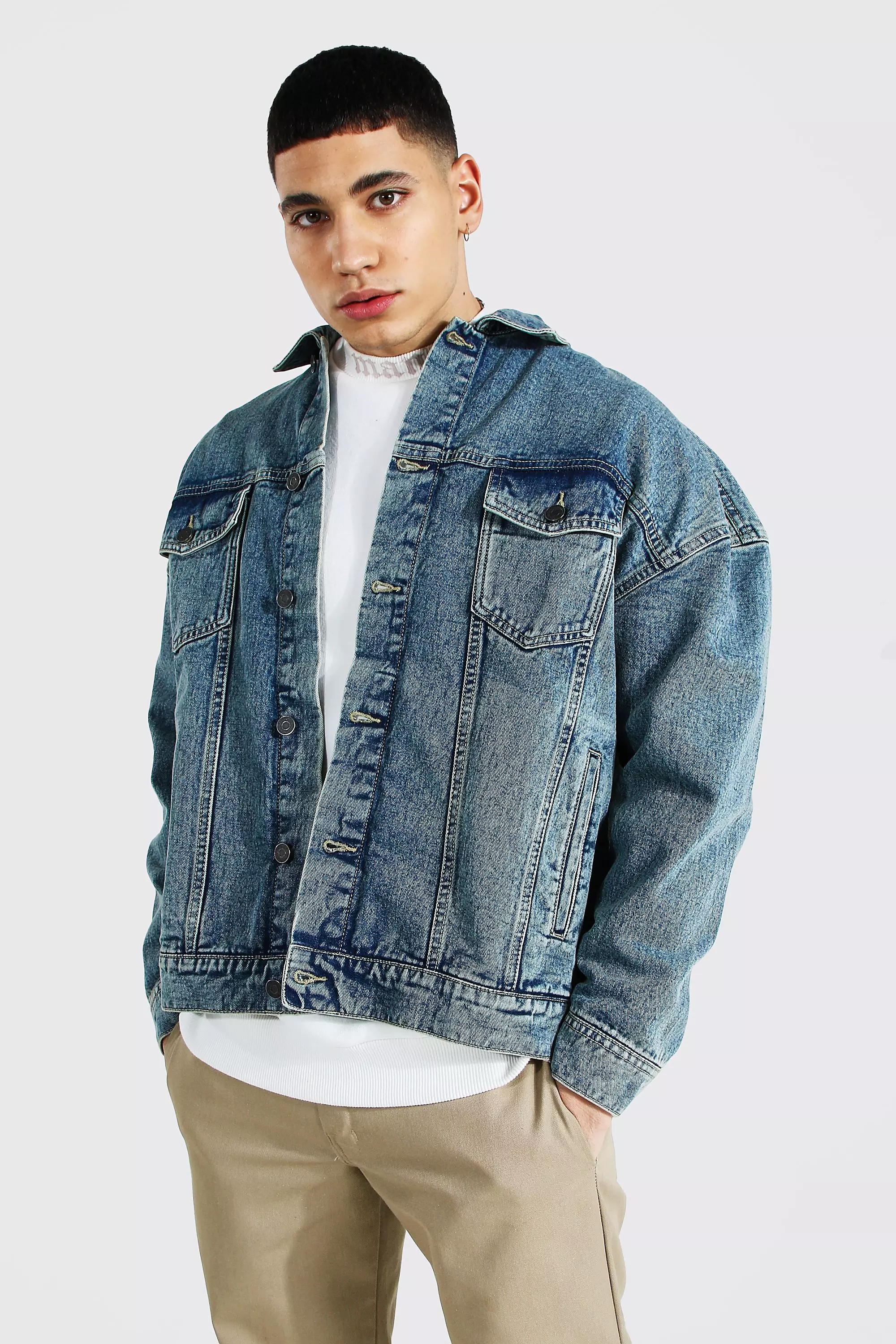 Boohoo man denim discount jacket